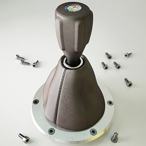 3d gearshift seamed leather model