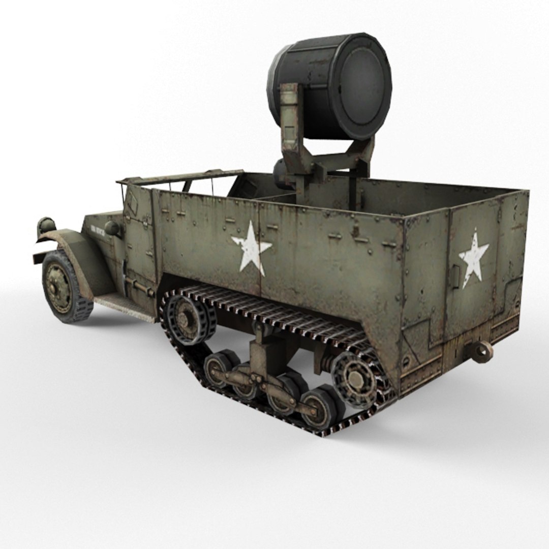 Half-track M3 3d Model
