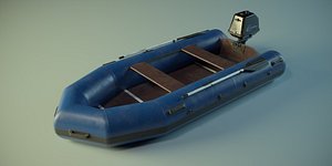pbr inflatable boat 3D model