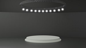 3D Studio  mockup Dark abstract podium stage for product presentation