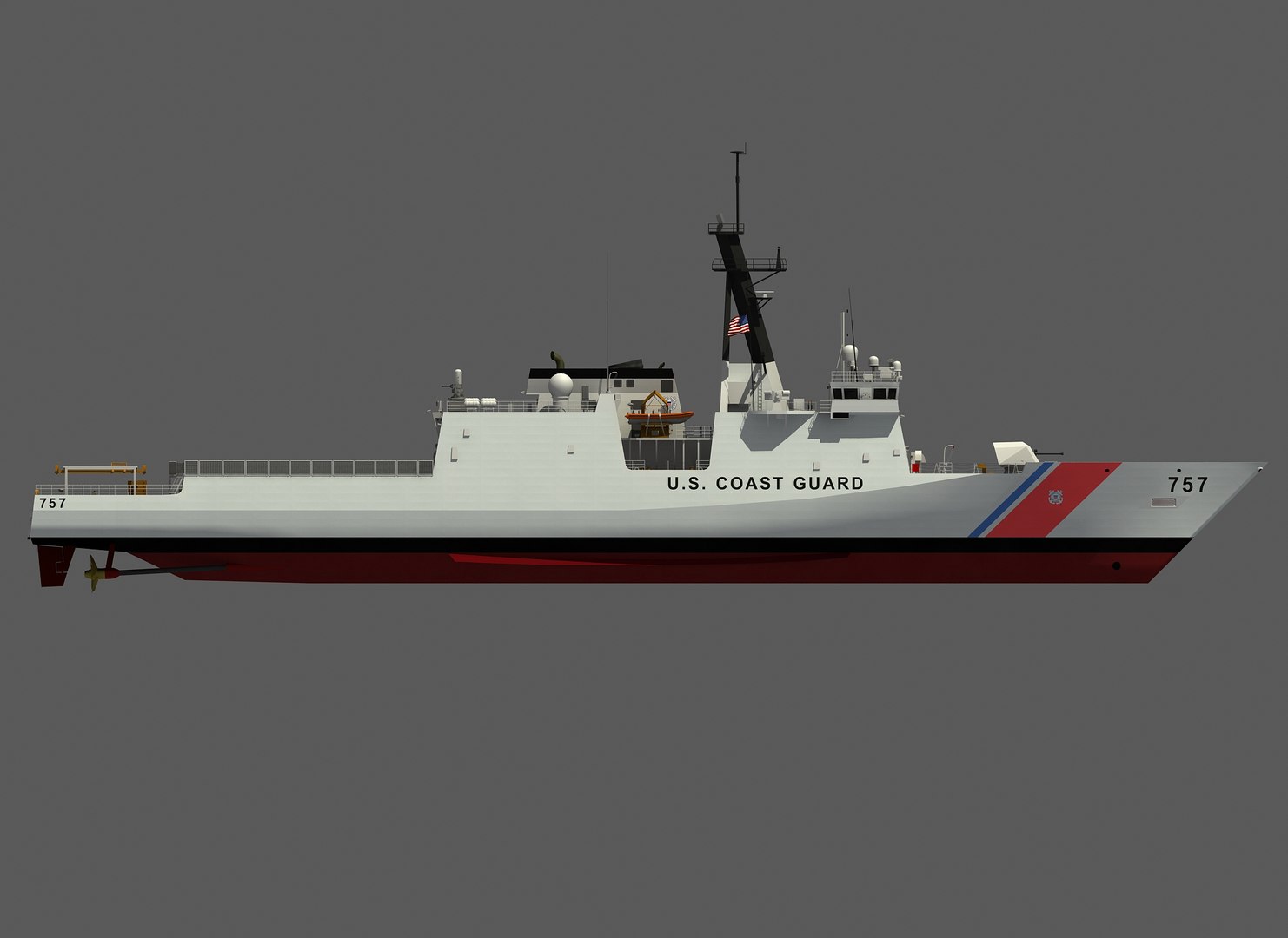 3D USCGC MIDGETT - LEGEND CLASS US CUTTER-COAST GUARD model ...