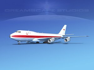 3d model 747-100 airline boeing 747