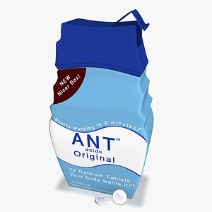 3d antacid medicine bottle