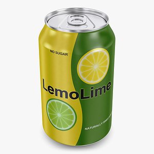 3D Lemolime Soda Can 330ml Simple M 1