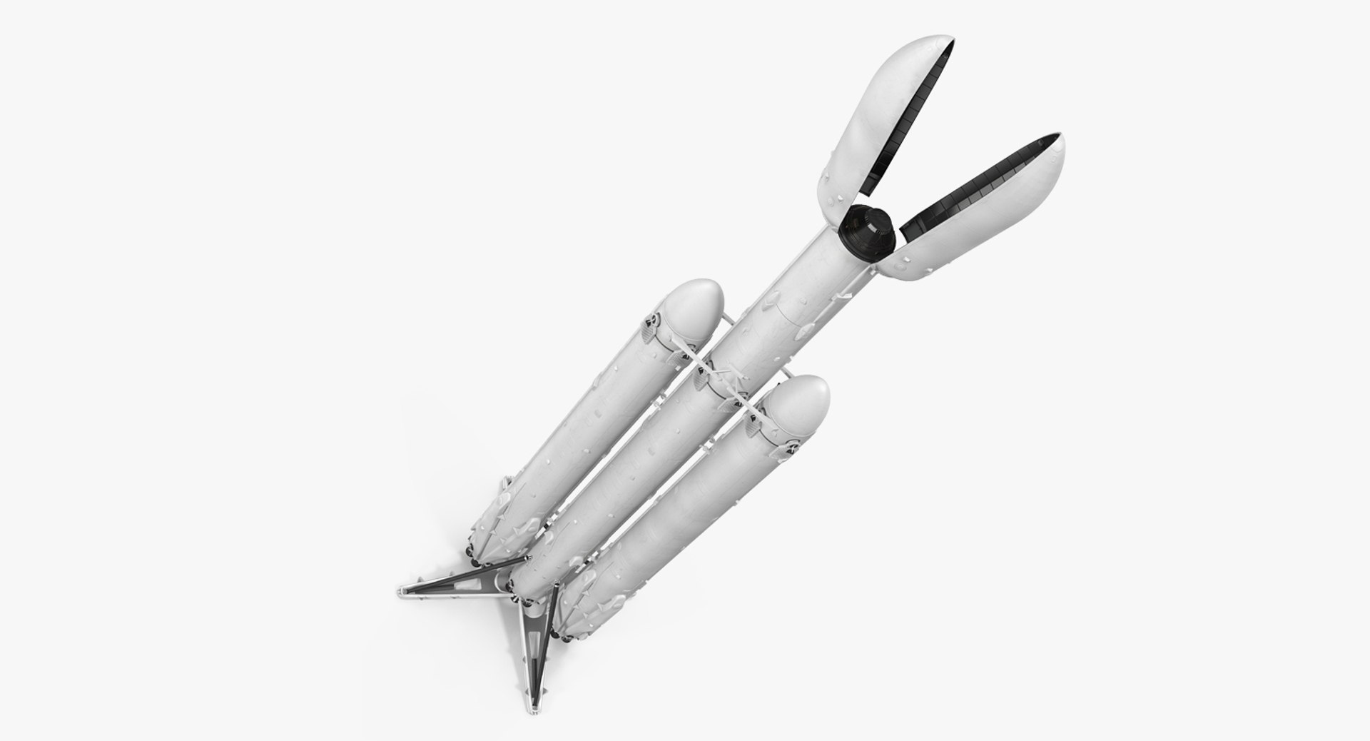 Space Heavy Rocket Rigged 3D model preview
