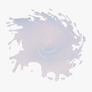 3D Milk Splash 3D model model