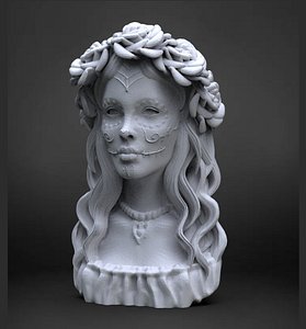 3D Catrina Bust model