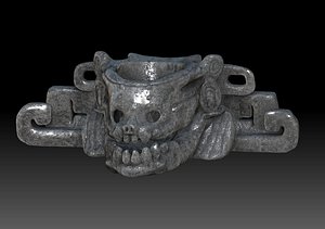 Skull with mayan art