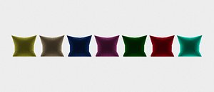 3D velvet cushions