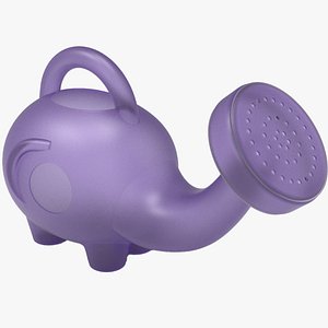 Stylized Elephant Watering Can 3D printable with separate showering head option model