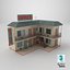 Motel Low Poly 3D Model