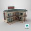 Motel Low Poly 3D Model