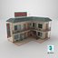 Motel Low Poly 3D Model