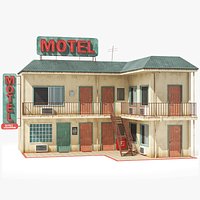 Motel Low Poly 3D Model