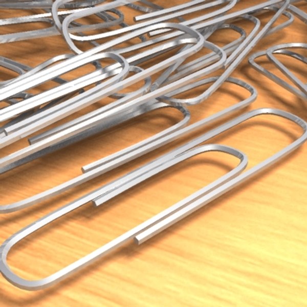 3d paper clips model