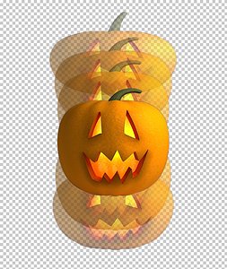 fun bouncing halloween pumpkin 3D