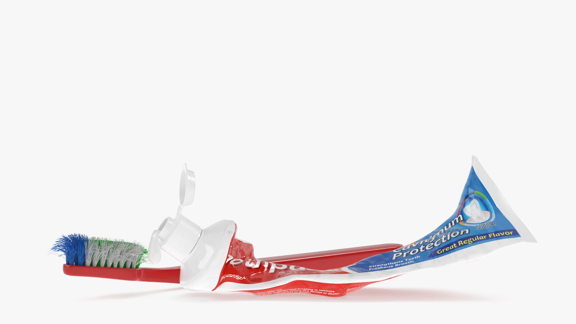 Used Brush With Toothpaste 3D Model - TurboSquid 2343295