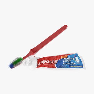 Used Brush with Toothpaste