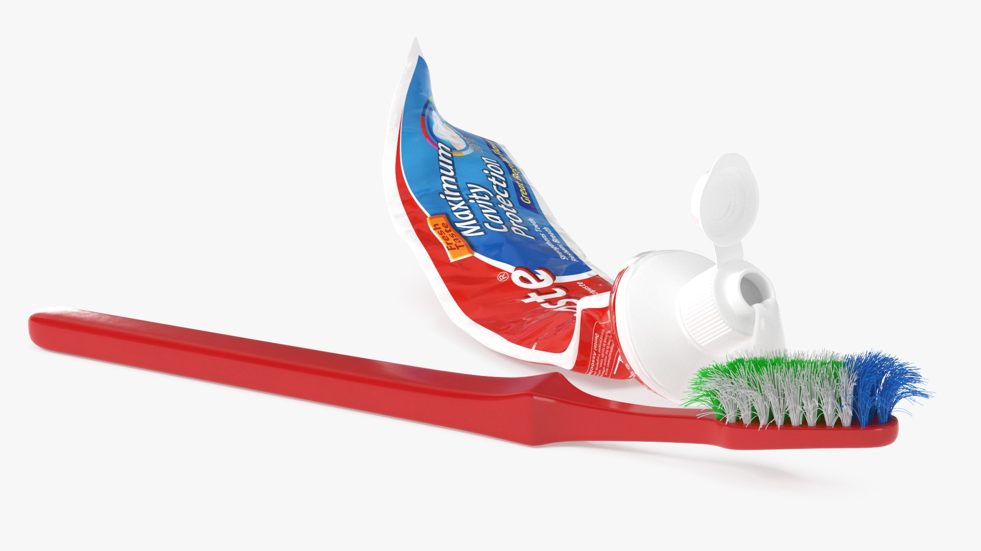 Used Brush With Toothpaste 3D Model - TurboSquid 2343295