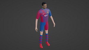3D model Soccer Player - Barcelona
