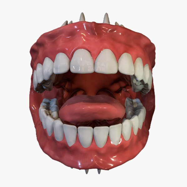 Teeth mouth character 3D model - TurboSquid 1683712