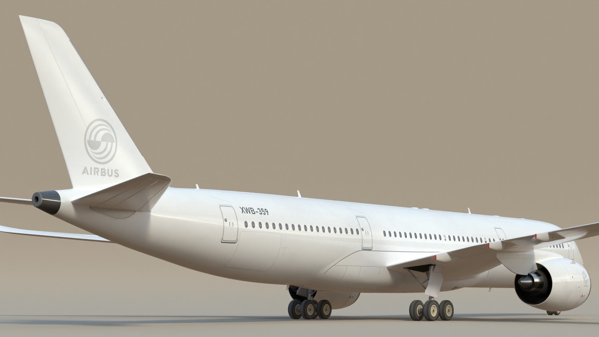 3D Airbus White Livery A350 SC - TurboSquid 2247765