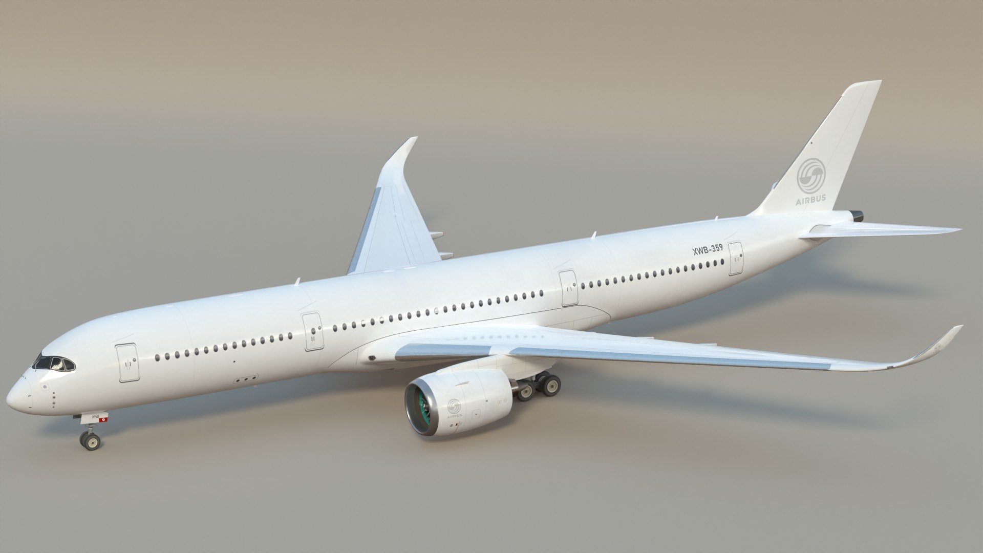 3D Airbus White Livery A350 SC - TurboSquid 2247765