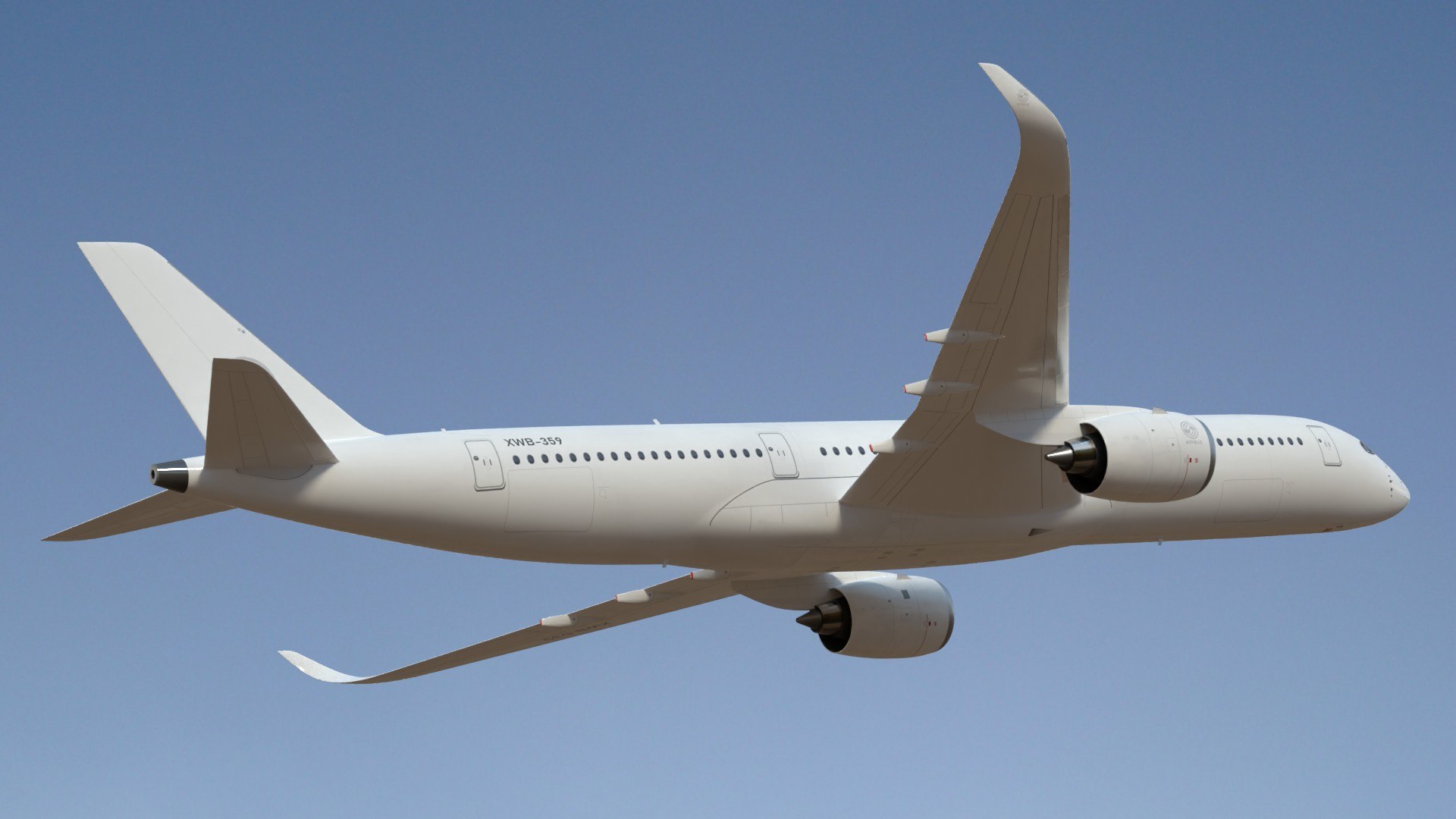 3D Airbus White Livery A350 SC - TurboSquid 2247765