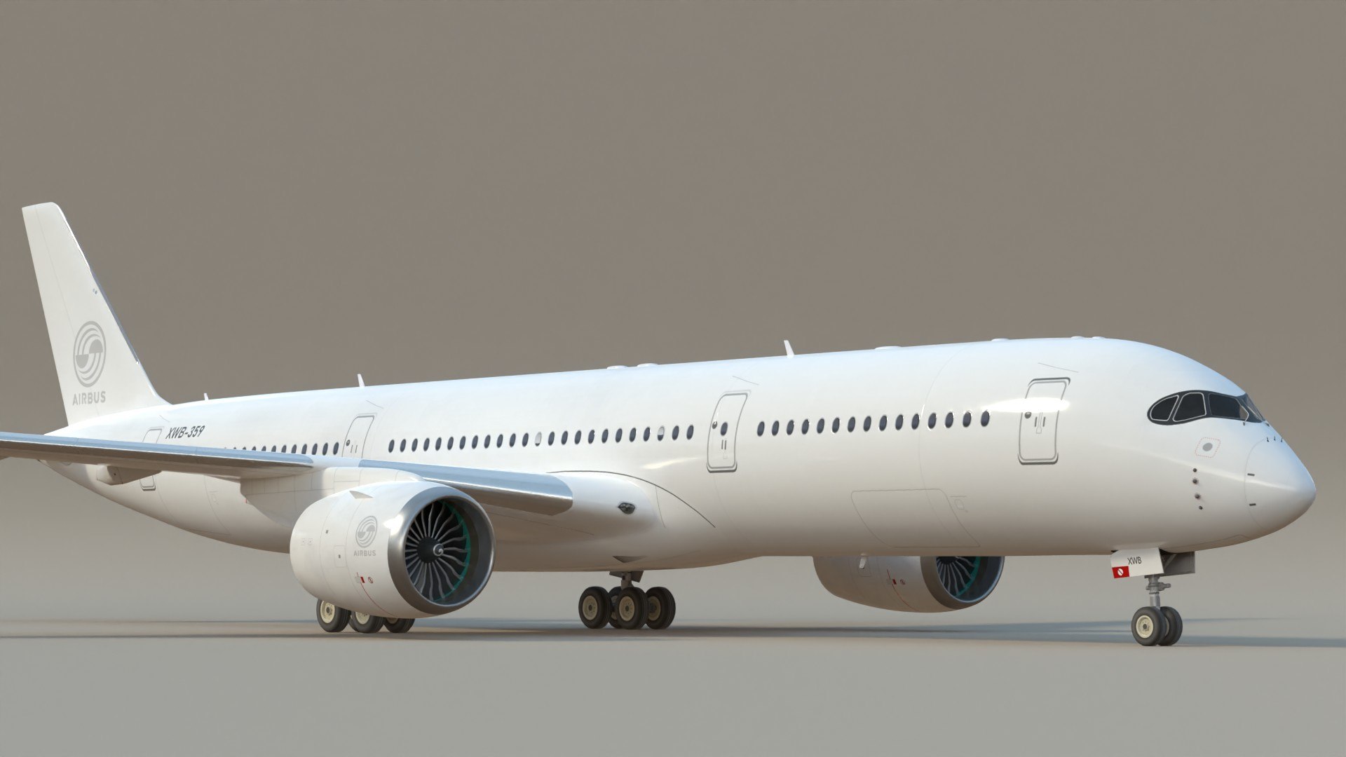 3D Airbus White Livery A350 SC - TurboSquid 2247765