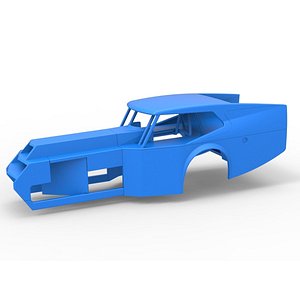 Shell of Vintage Dirt Modified stock car Version 5 Scale 1 to 25