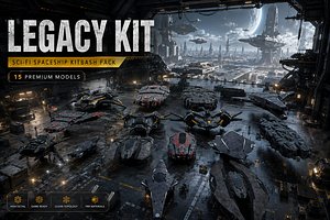 LEGACY KIT Sci Fi Spaceship Mega Collection 15 Premium Vessels