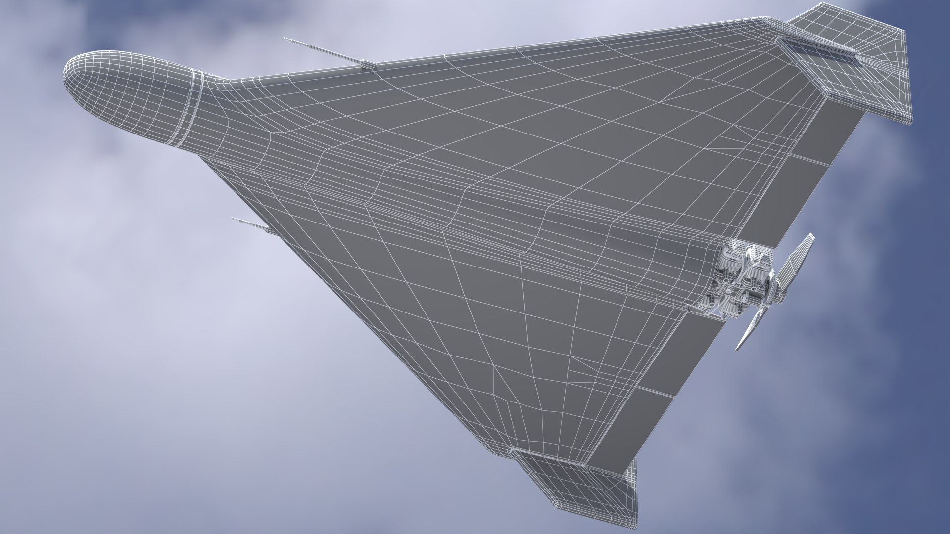 Geran 2 Kamikaze Russian Drone Black 3D model https://p.turbosquid.com/ts-thumb/xF/Xmwb1y/R2/hesashahed136kamikazedronewireframerender_05/jpg/1781138992/1920x1080/fit_q87/dd11f315c0108ab7cdcd1e6f77f3918d649dda59/hesashahed136kamikazedronewireframerender_05.jpg