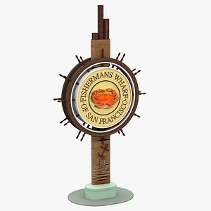 Fishermans Wharf Sign 3d Model 3D model