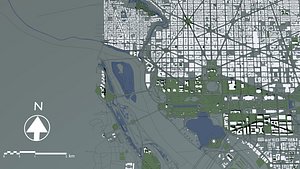 3D Map USA - Washington model