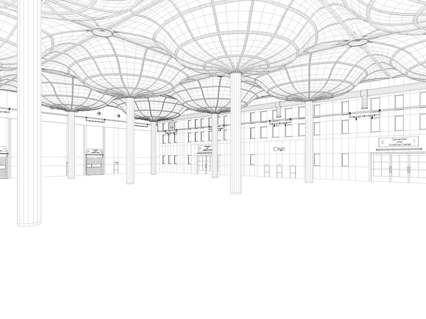 Convention And Exhibition Center 3D model - TurboSquid 2081313