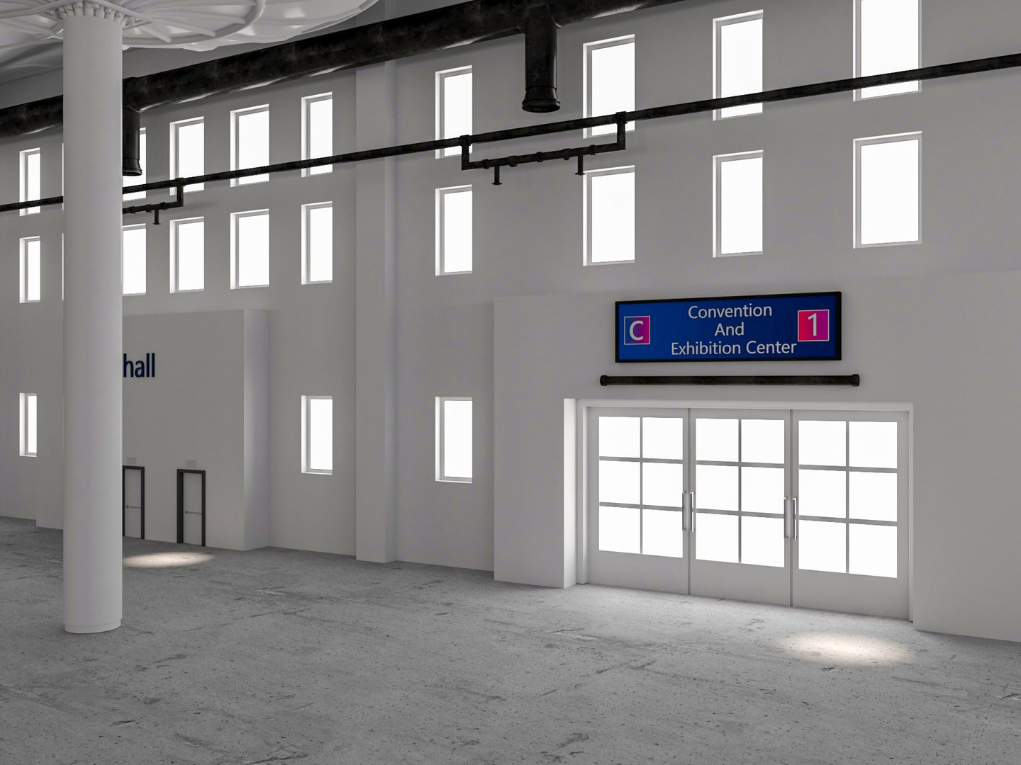 Convention And Exhibition Center 3D Model - TurboSquid 2081313