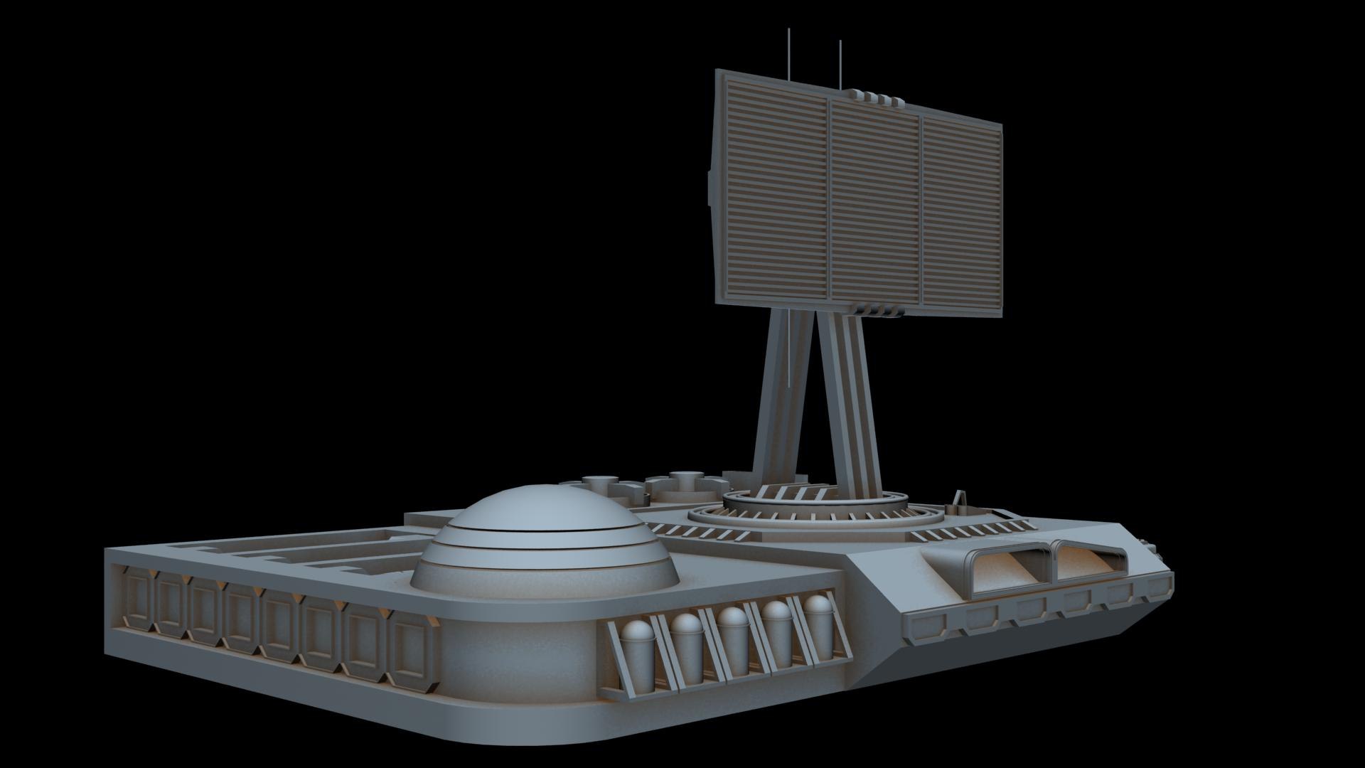 3D sci-fi radar station 1 model - TurboSquid 1210957