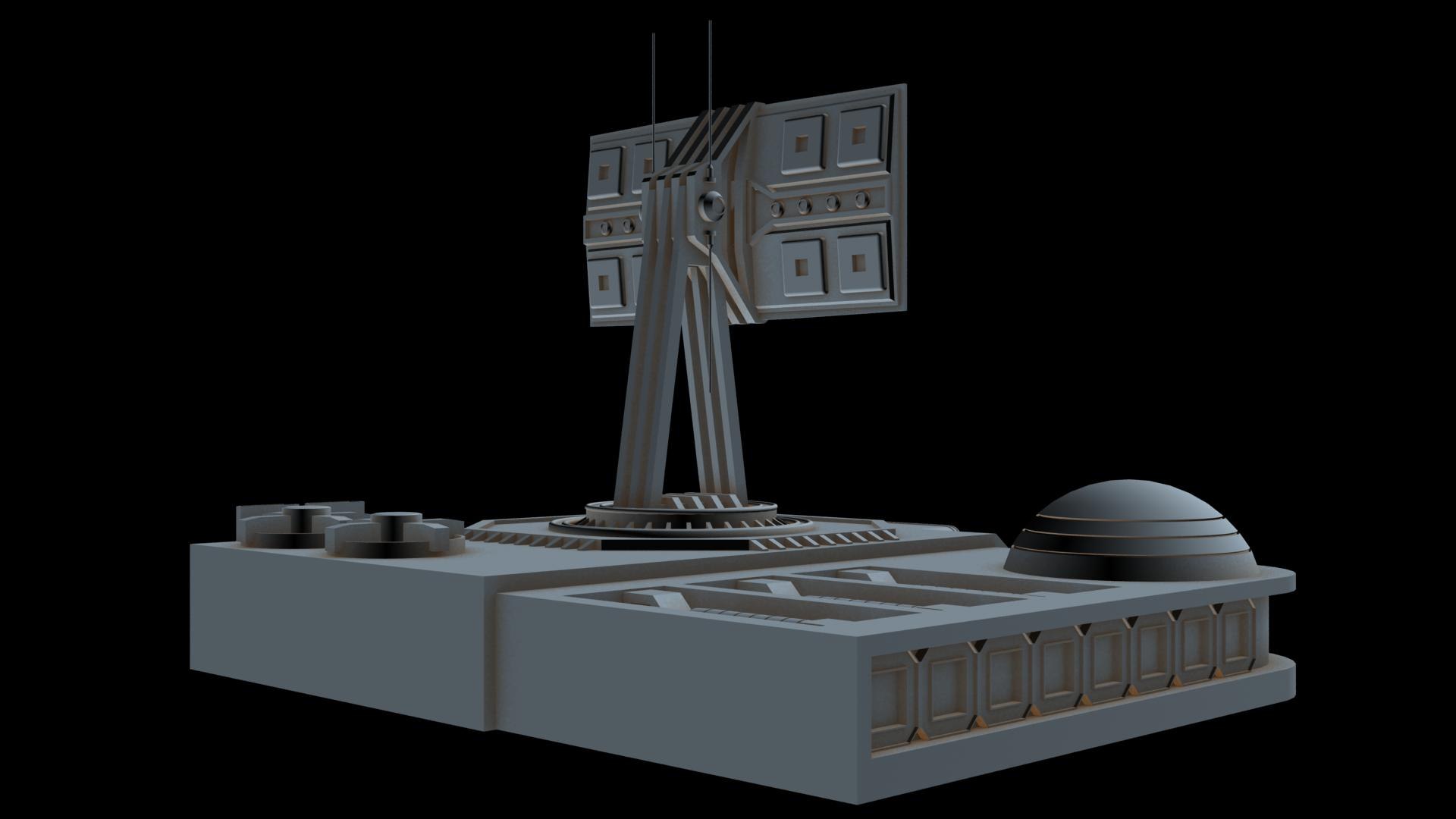 3D sci-fi radar station 1 model - TurboSquid 1210957