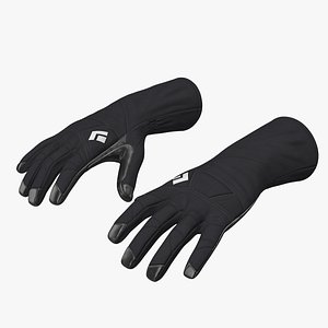 winter sport gloves 3D model