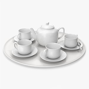 Ceramic Tea Set 3D model