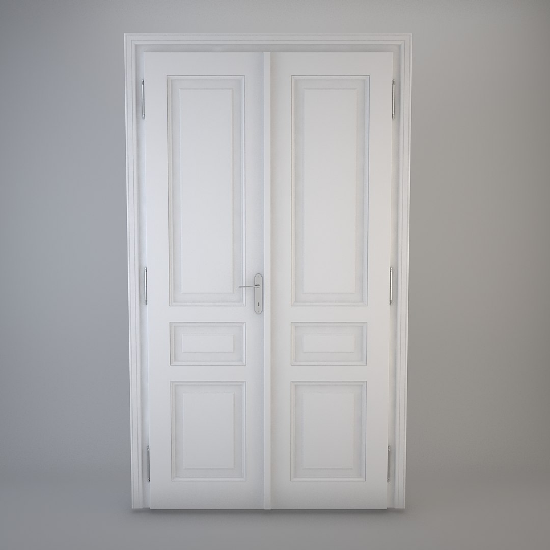 3d Classical Double Door