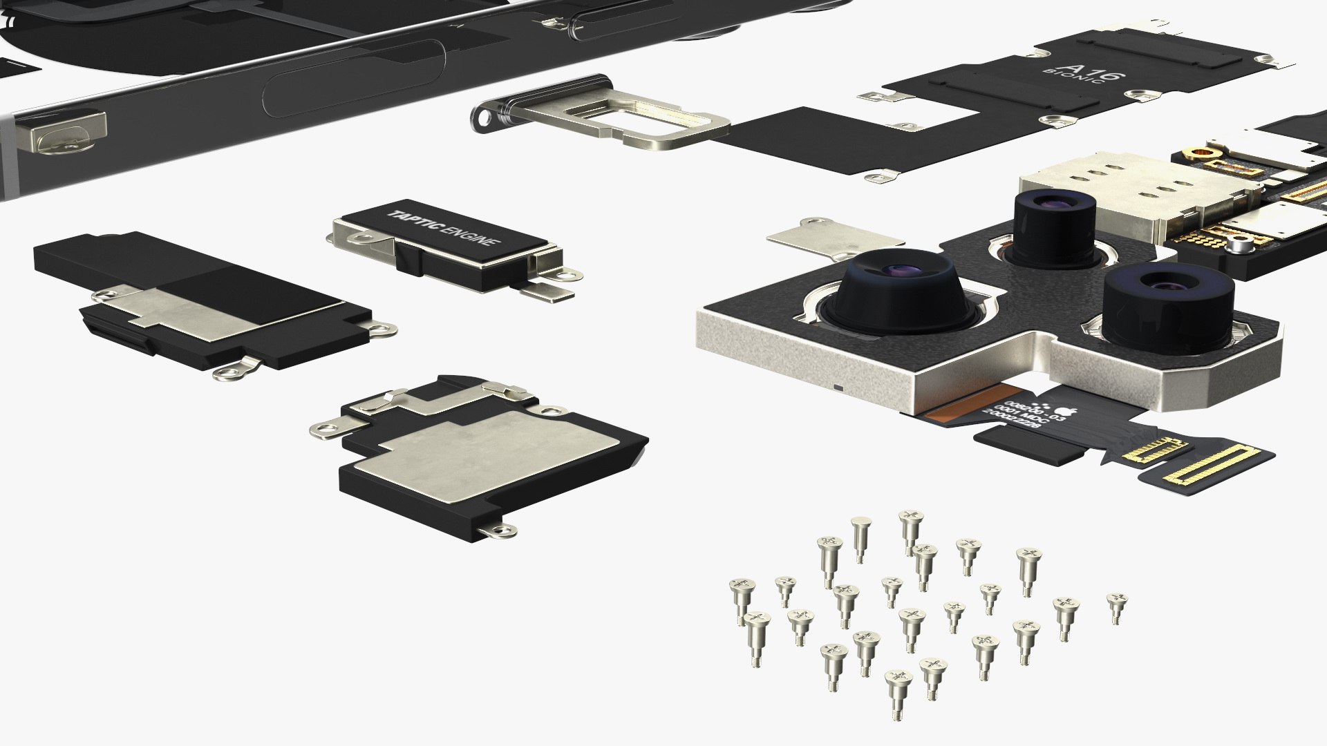 iPhone 14 Pro Fully Disassembled 3D model https://p.turbosquid.com/ts-thumb/xF/w3cyTI/XM/iphone14profullydisassembledmb3dmodel017/jpg/1689474653/1920x1080/fit_q87/8d4dd6d8e733f17fc0fc395117b84763686ce131/iphone14profullydisassembledmb3dmodel017.jpg