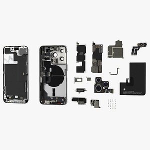 iPhone 14 Pro Fully Disassembled 3D model