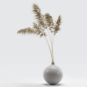 3D dry flower vase