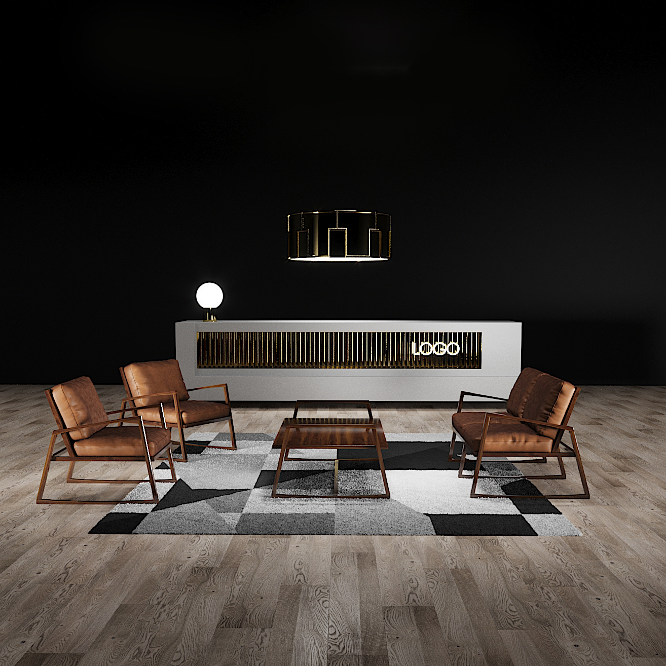 York lounge chair reception desk 3D model TurboSquid 1305865