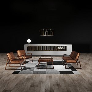 york lounge chair reception desk 3D model