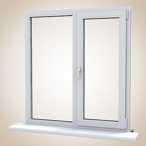 3d model pvc window balcony door