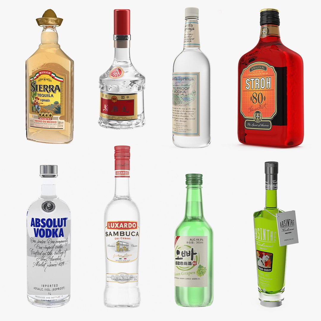 Alcoholic Drinks Collection 6 3D model preview