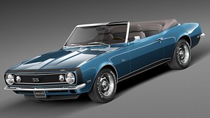 3d 1967 convertible chevrolet model