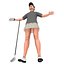 3D pack female golf woman